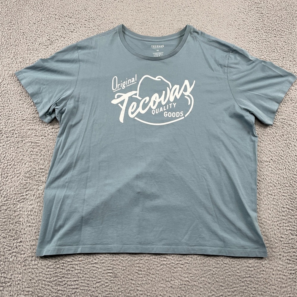 Tecovas T-Shirt Mens XXL Blue Original Tecovas Quality Goods Pima Cotton Graphic
